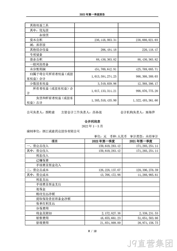 J9直营集团2022年第一季度报告_页面_08